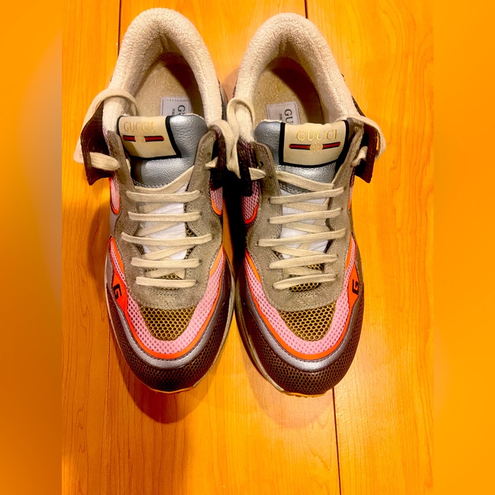 GUCCI ULTRAPACE LEATHER TRAINERS